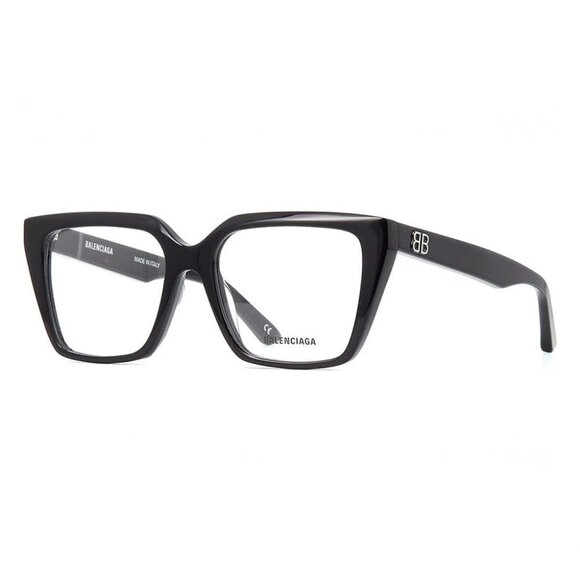 NWT BALENCIAGA EYEGLASSES, SQUARE BLACK EYEWEAR BALENCIAGA
